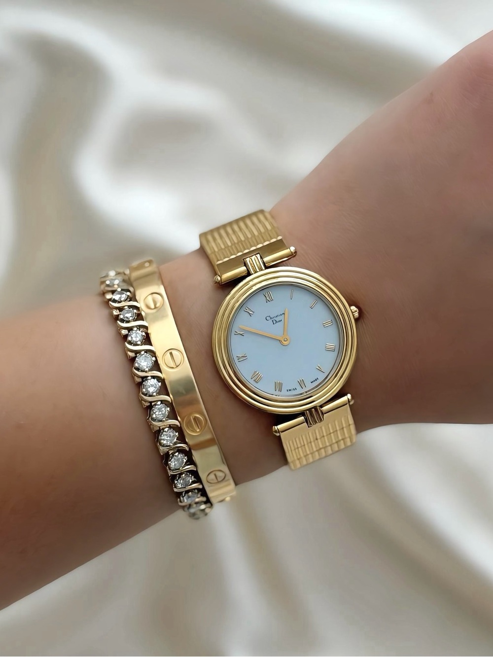 AUTHENTIC RARE VINTAGE DIOR GOLD WATCH